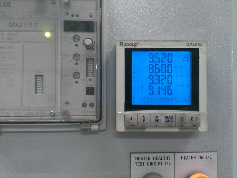 Ecava IGX success stories MHB digital power meter panel closeup