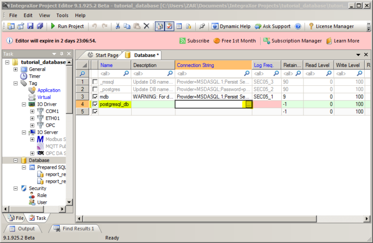 Create And Link PostgreSQL Database With IGX Using Data Source Name ...